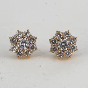 Amis Nakshathra gold plated Ad stone beautiful ear stud Esws0036